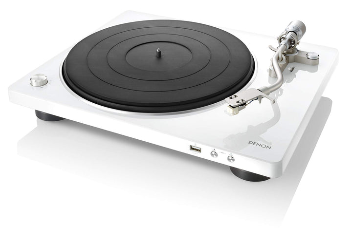 Denon DP450USBBKEM Plattenspieler (USB Aufnahme, Riemenantrieb, Tonarmlift, eingebauter Vorverstärke