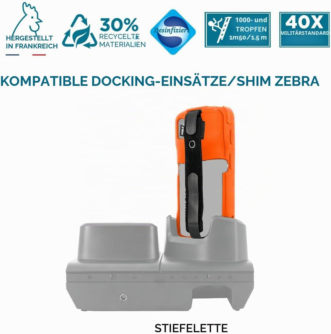 Mobilis Schutzhülle für Zebra TC22 TC27 mit Anti-Sturz-Handschlaufe & Stifthalter, Etui in Militärqu