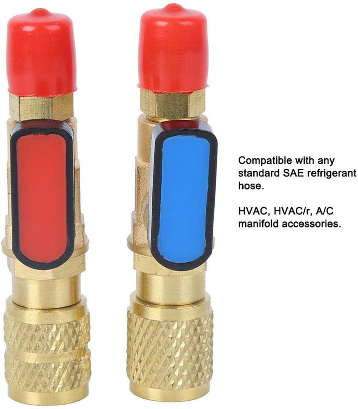 Haofy Klimaanlagen Kältemittel Kugelhahn, 2 Stück Kältemittelventil Kugelhahn Ladeschläuche Adapter,