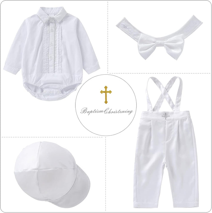 Booulfi Baby Kleidung Jungen Baumwollstoff Baby Anzug Junge Hochzeit Taufanzug Taufkleid Junge Weihn