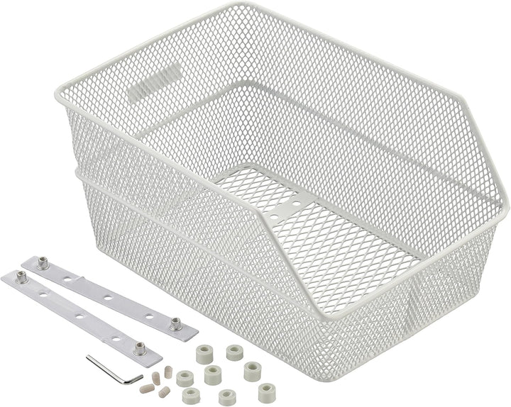 Basil Fahrradkorb Cento S, 36 cm x 26 cm x 18 cm Weiss Single, Weiss Single