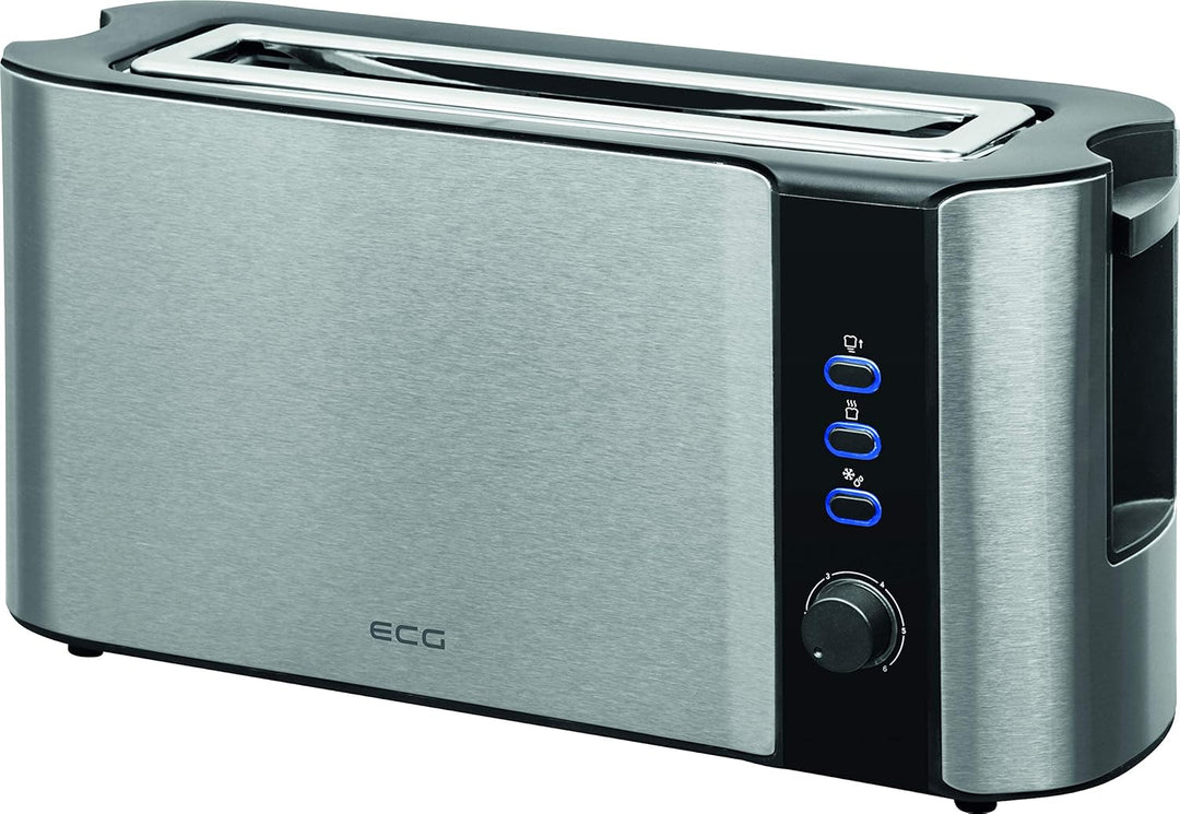 ECG ST 10630 SS Toaster, Rostfreier Stahl, Schwarz-silber