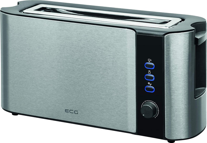 ECG ST 10630 SS Toaster, Rostfreier Stahl, Schwarz-silber