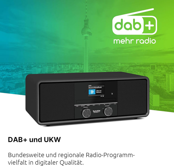 TechniSat DIGITRADIO 330 - DAB+ UKW Stereo Radio mit CD-Player (Bluetooth 5.3, USB MP3-Wiedergabe un