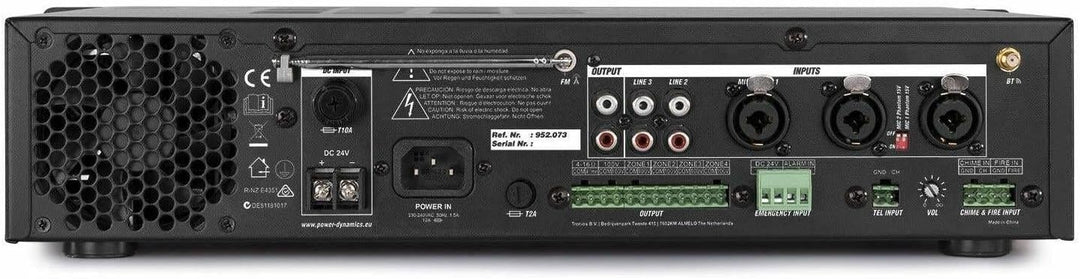 Power Dynamics PDV360MP3-4 Zonen Receiver 360 Watt, PA Verstärker mit Bluetooth, MP3, USB, SD & UKW