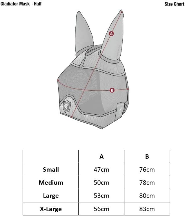 LeMieux Fliegenmaske Half Gladiator Grösse S, Farbe grau grau Small, grau Small