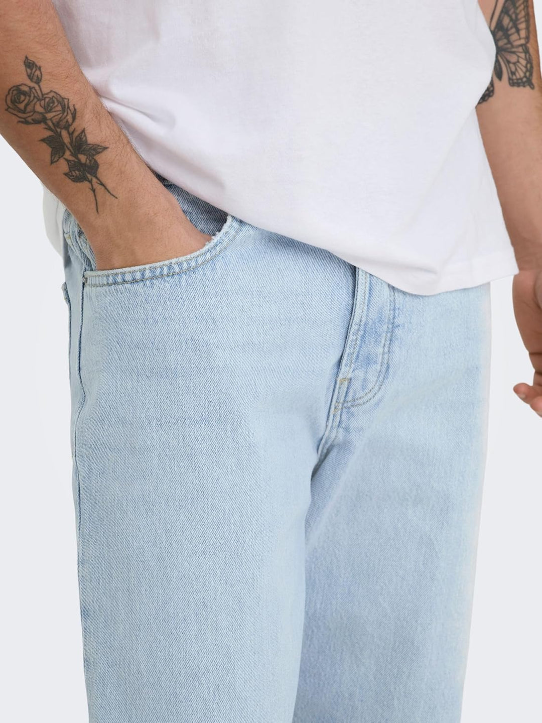 ONLY &amp; SONS Male Locker geschnitten Jeans ONSEDGE Loose L.Blue 6986 DNM Jeans NOOS 28W / 30L Light B