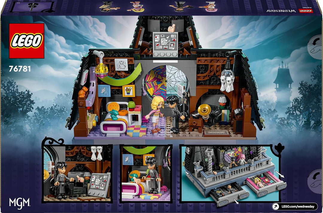 LEGO Wednesday: Wednesdays und Enids Zimmer im Studentenwohnheim, Nevermore Academy zum Sammeln und