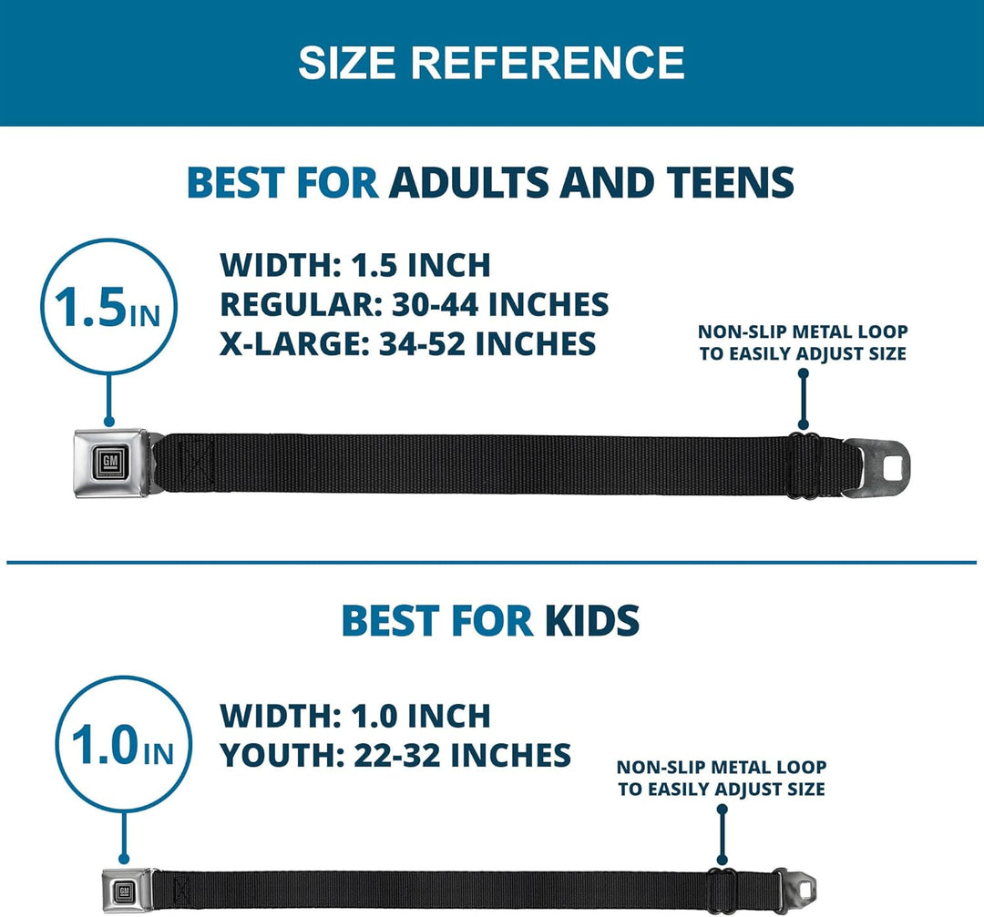 Buckle-Down Sicherheitsgurt, 2,5 cm breit, 50,8 cm lang, Schwarz - mehrfarbig - 4 cm Breit-61 cm- 97