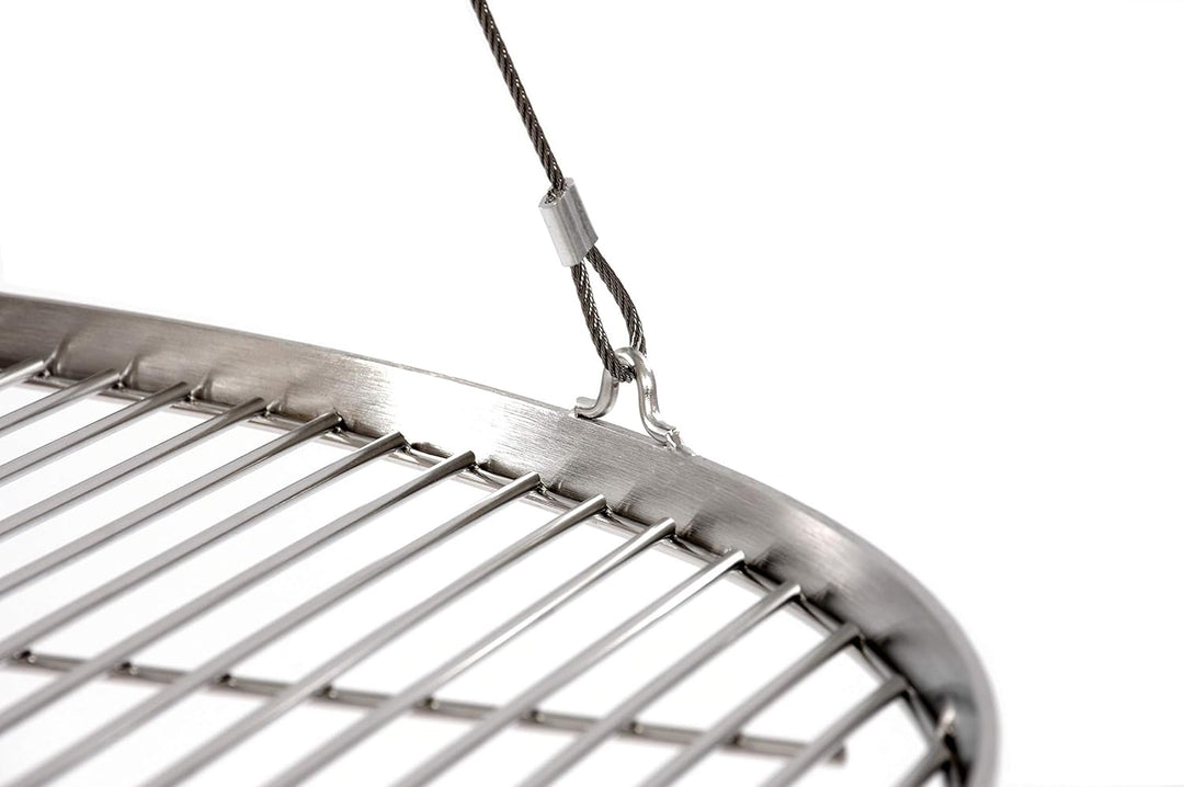 80 cm Premium Grillrost Edelstahl für Schwenkgrill 3 Bein BBQ Grill Rost mit Seil
