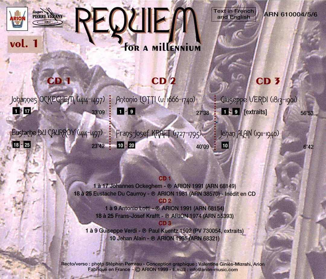 Requiem: For A Millennium, Audio-CD