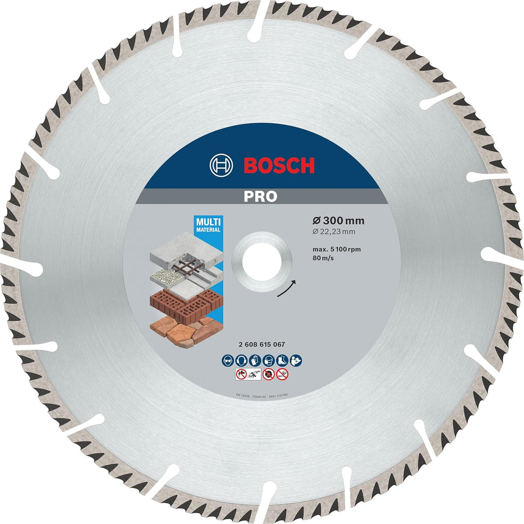 Bosch Professional Diamanttrennscheibe Standard for Universal (Beton und Mauerwerk, 300 x 22,23 mm,