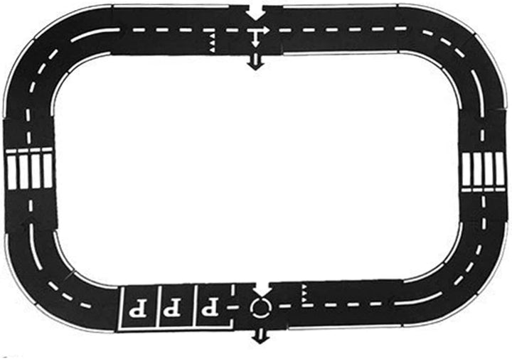 Flex Track, Flexible Autogleise für Kinder, unzerstörbare wasserdichte modulare Puzzle-Gleise, Flexi