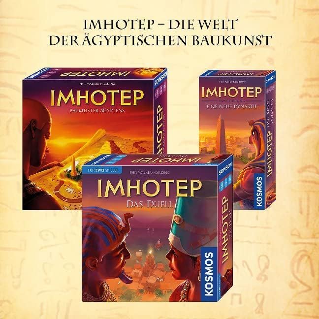 Kosmos 692384 - Imhotep - Baumeister Ägyptens, das Grundspiel, Strategiespiel mit viel Interaktion u