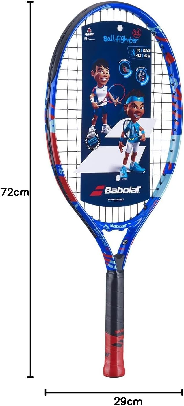 Babolat, Tennisschläger Modell Ballfighter, Grösse 17", Blau/Rot, Verbundmaterial, Ideal für Kinder,