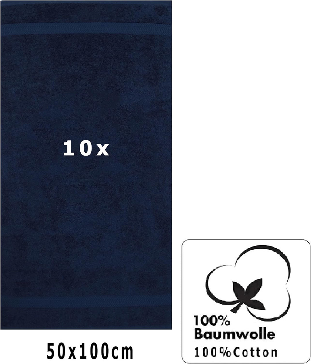 Betz 10 Stück Premium Handtücher hochwertiges Handtuch saugstark 100% Baumwolle Grösse 50x100 cm Far