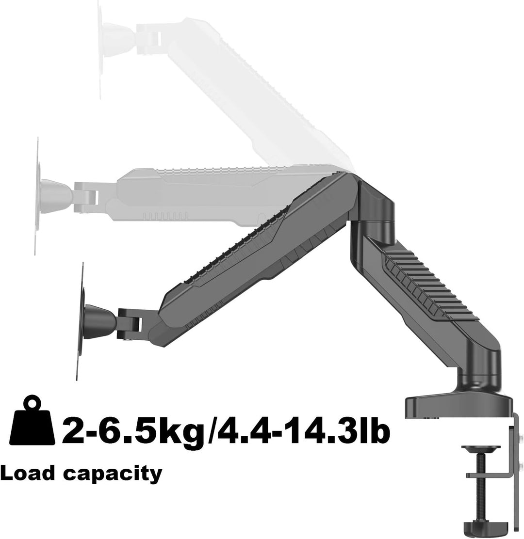 HFTEK Monitor Halter Tischhalterung für Bildschirme 15 bis 34 Zoll (6,5 kg) mit VESA 75/100 (HF12GMC
