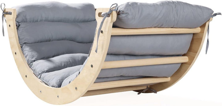 Mini-Kletterbogen – Kletterbogen aus Holz mit Kissen – Montessori-Spielhalle – 78 x 47 x 37 cm – Gra