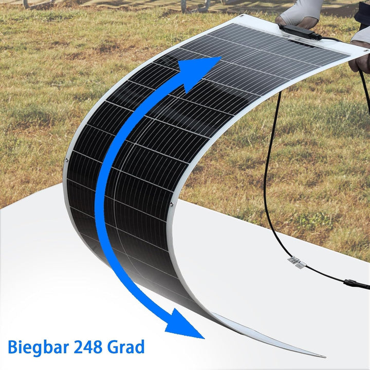 300W Solarpanel Flexibel 12V Monokristallines 3X100W Flexibles Solarmodul für 12V Batterien Photovol