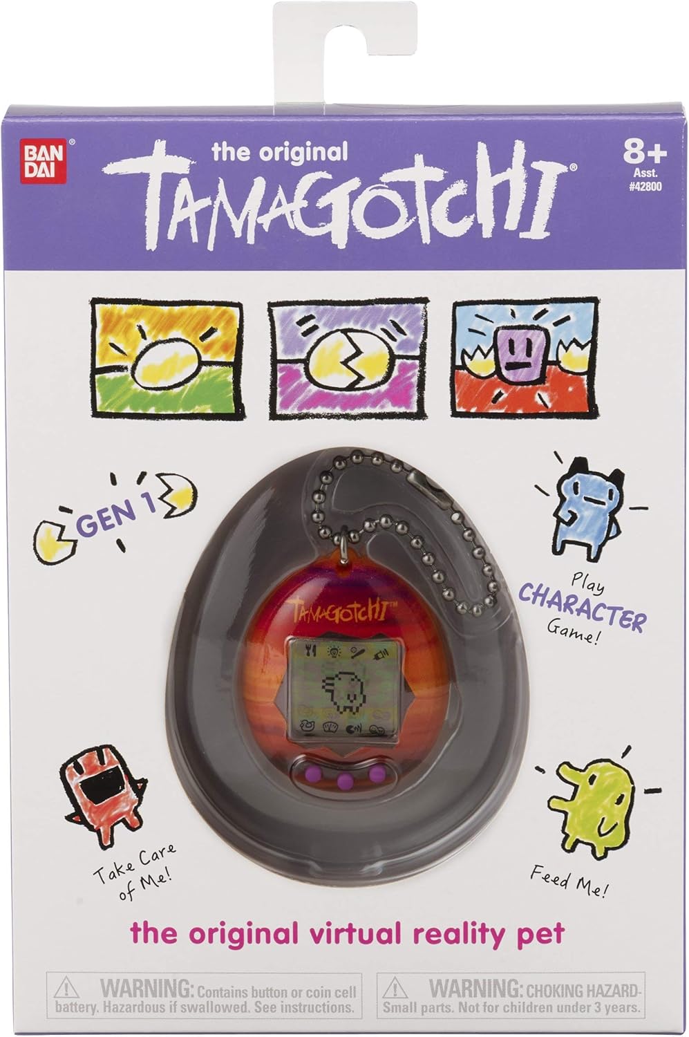 TAMAGOTCHI 42865 Original, Sonnenuntergang, füttern, pflegen, grossziehen, virtuelles Haustier mit K