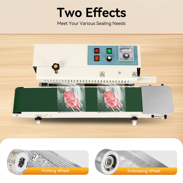 Plastic Bag Band Sealing Machine Sealer, 500W 0-12 m/min FR900 Horizontal Automatic Plastic Bag Seal