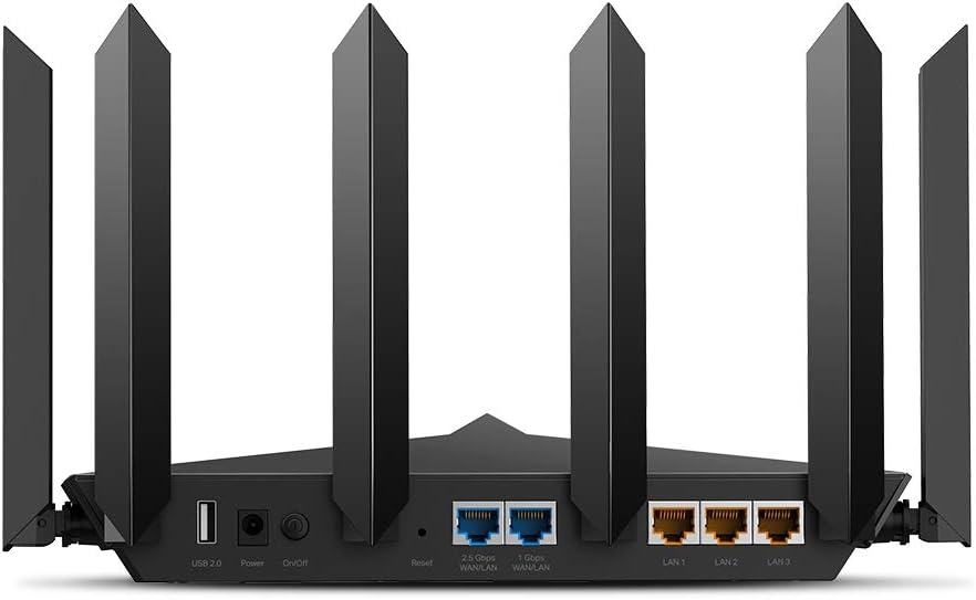 TP-Link Archer AX90 Wi-Fi 6 Gigabit Triband WLAN Router (4804 Mbit/s +1201Mbit/s 5 GHz, 574 Mbit/s 2
