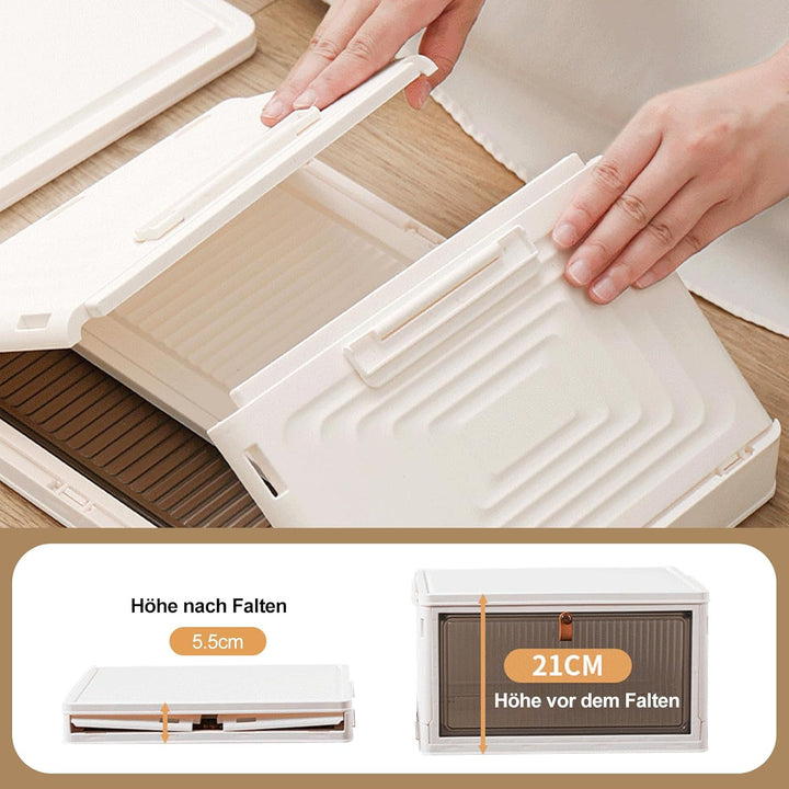 Ergocar Faltbare Aufbewahrungsbox, Kunststoff Aufbewahrungsbox mit Deckel, Stapelbare Aufbewahrungsb