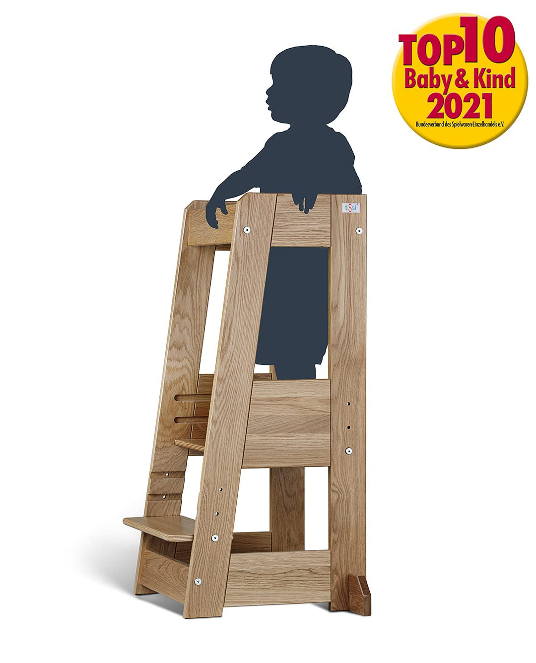 tiSsi ® Lernturm, Entdeckerturm Montessori mitwachsend Eiche Natur