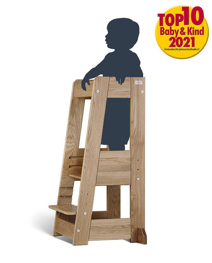 tiSsi ® Lernturm, Entdeckerturm Montessori mitwachsend Eiche Natur