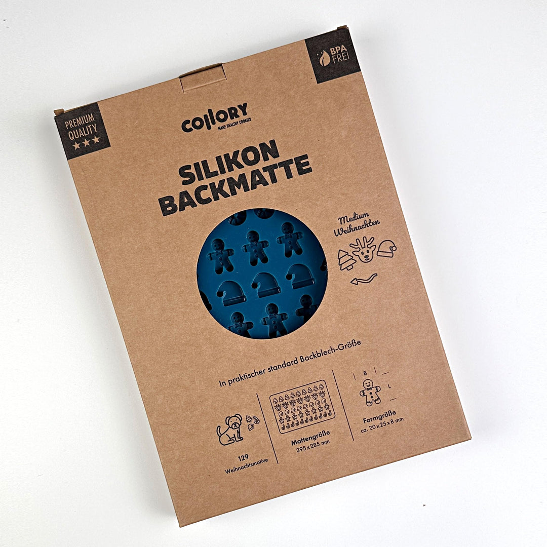 Collory Medium Weihnachten (ca. 2,5 cm) Silikon Leckerli Backmatte, Hundekekse DIY, Schokoladenform,