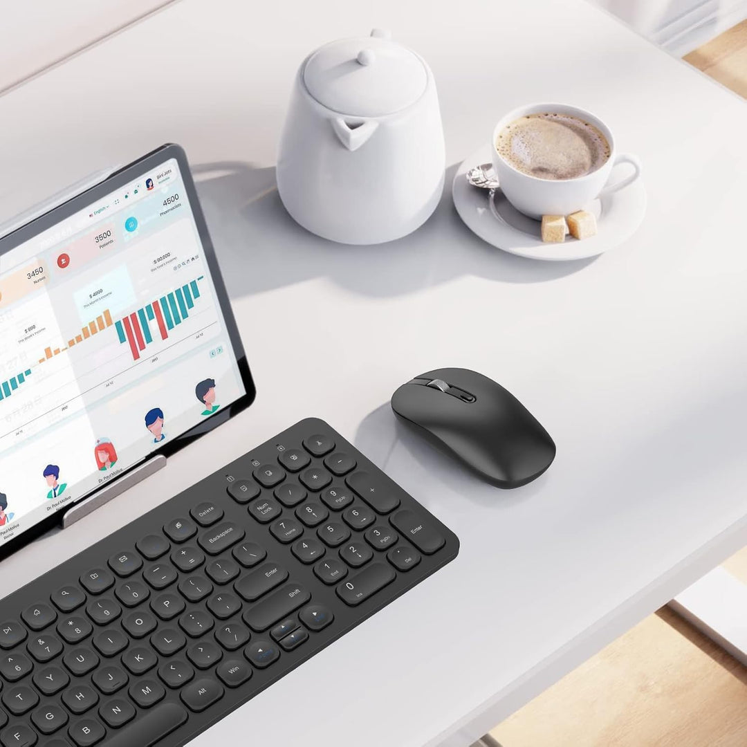 cimetech Maus Kabellos USB C, Slim Beidhändig 2.4G Leise Mini Maus Kabellos 3 DPI Einstellbar Silent