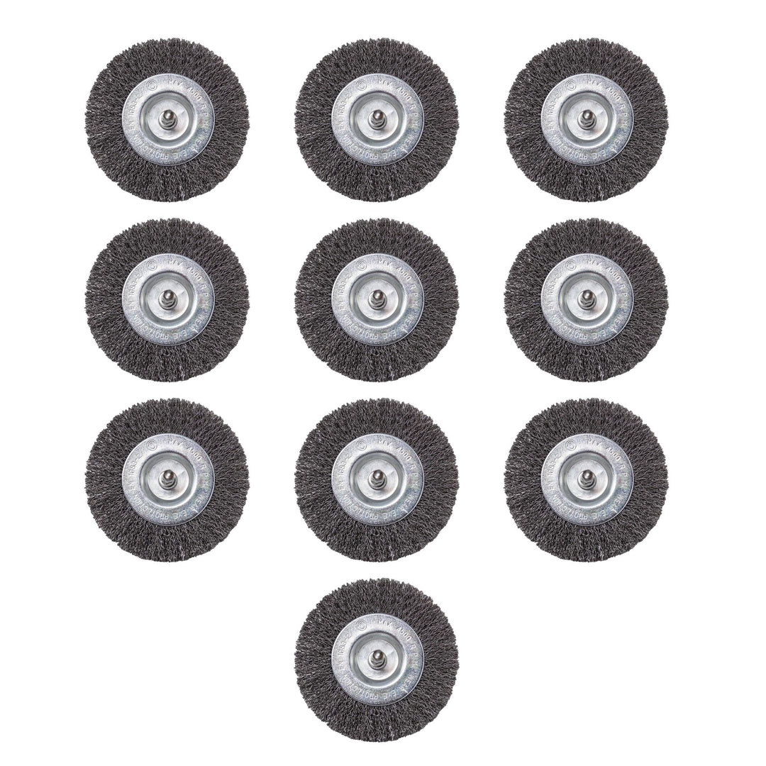 10er Set Fugenbürste für AKKU Fugenbürste Grizzly AFB 18 Lion Metall/Draht/runde Drahtbürste/Metallb
