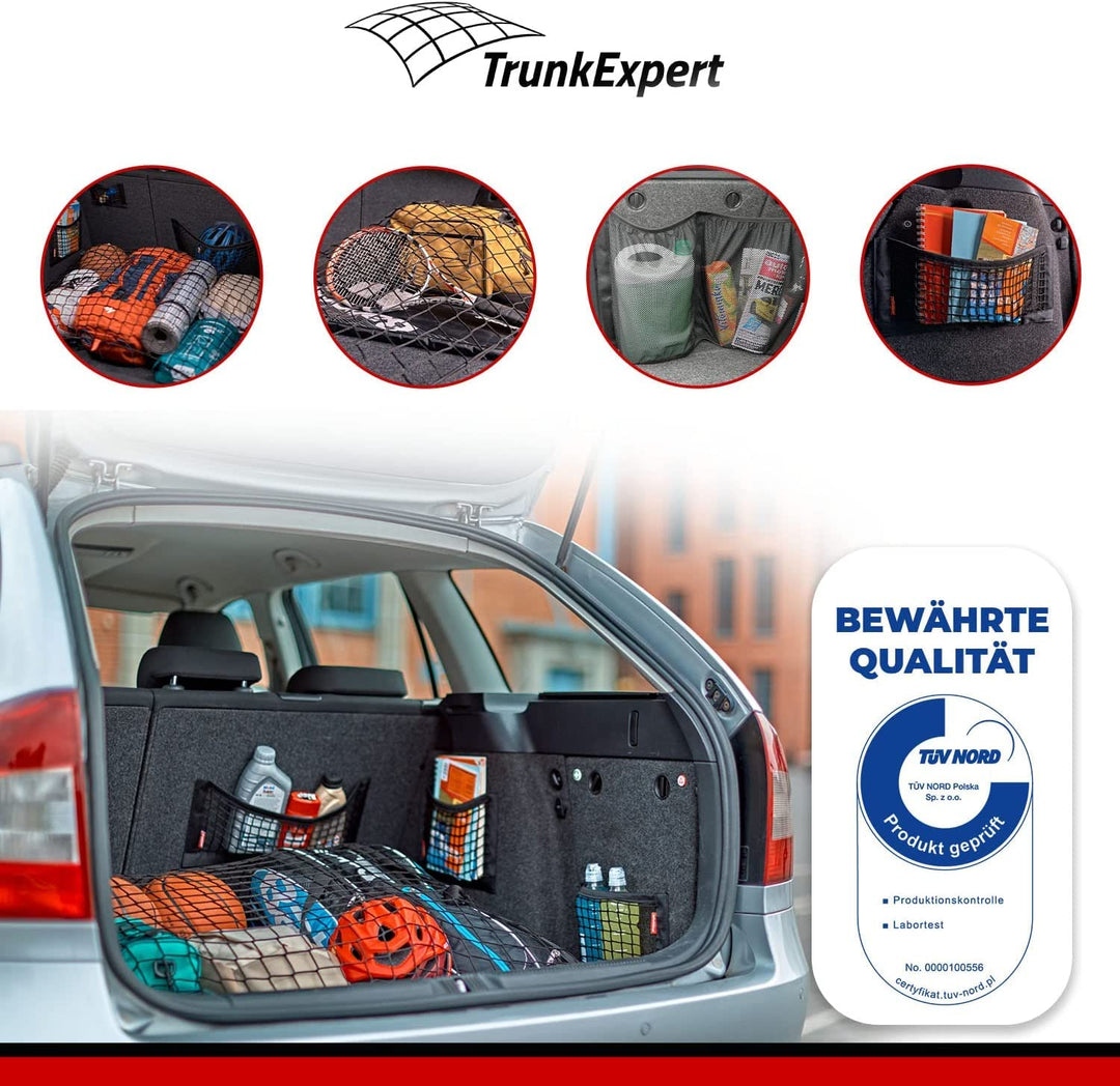 TrunkExpert Kofferraum Netz Kompatibel mit Audi A1 II Hatchback 5D: von 2018, Gepäcknetz Elastisch K