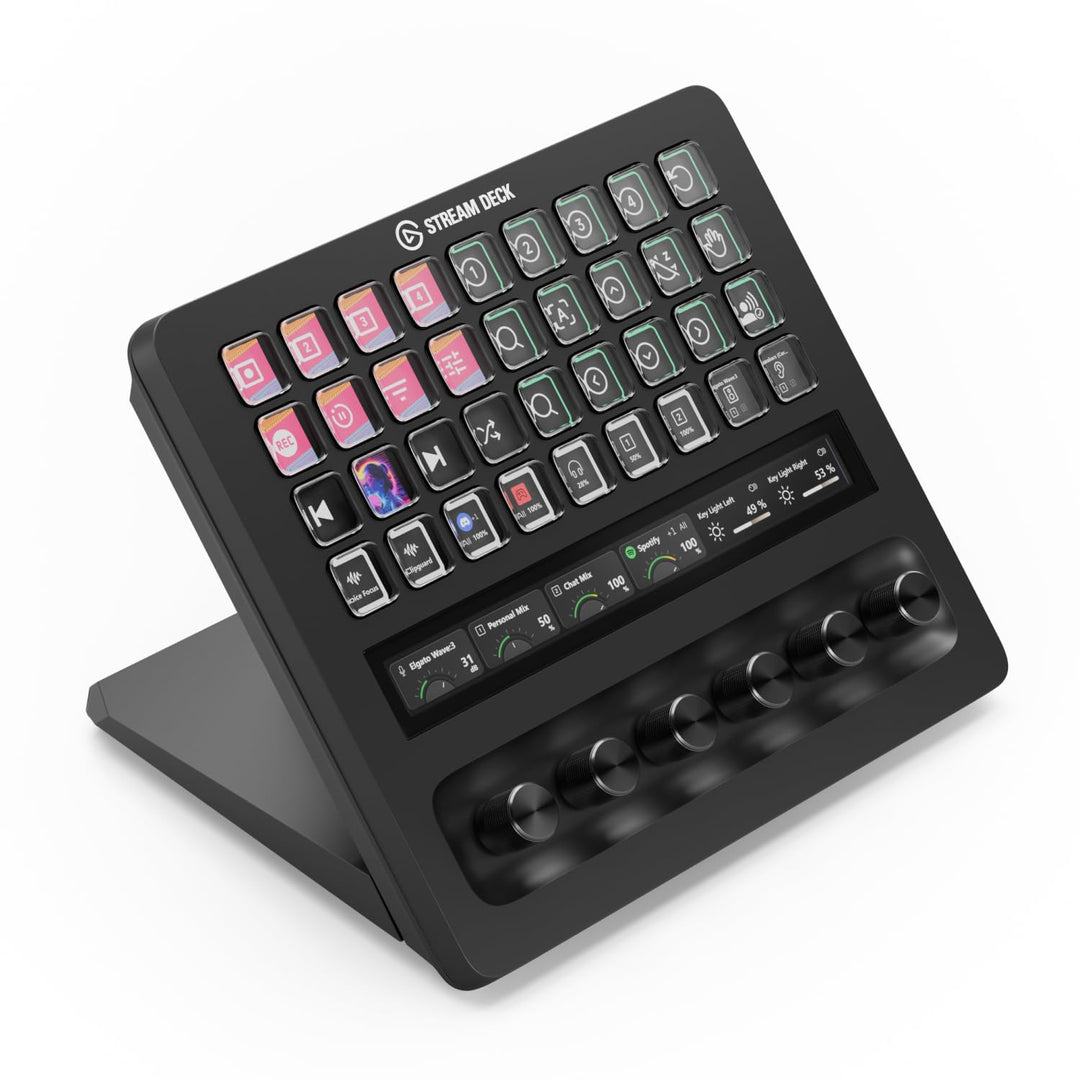 Elgato Stream Deck + XL, Kontrollplattform mit Touch-Leiste | 36 anpassbare Makrotasten, sechs Multi