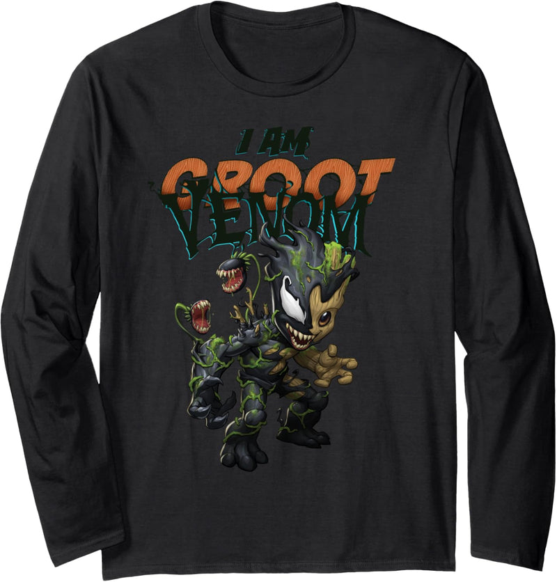 Marvel I Am Groot Venom Portrait Langarmshirt