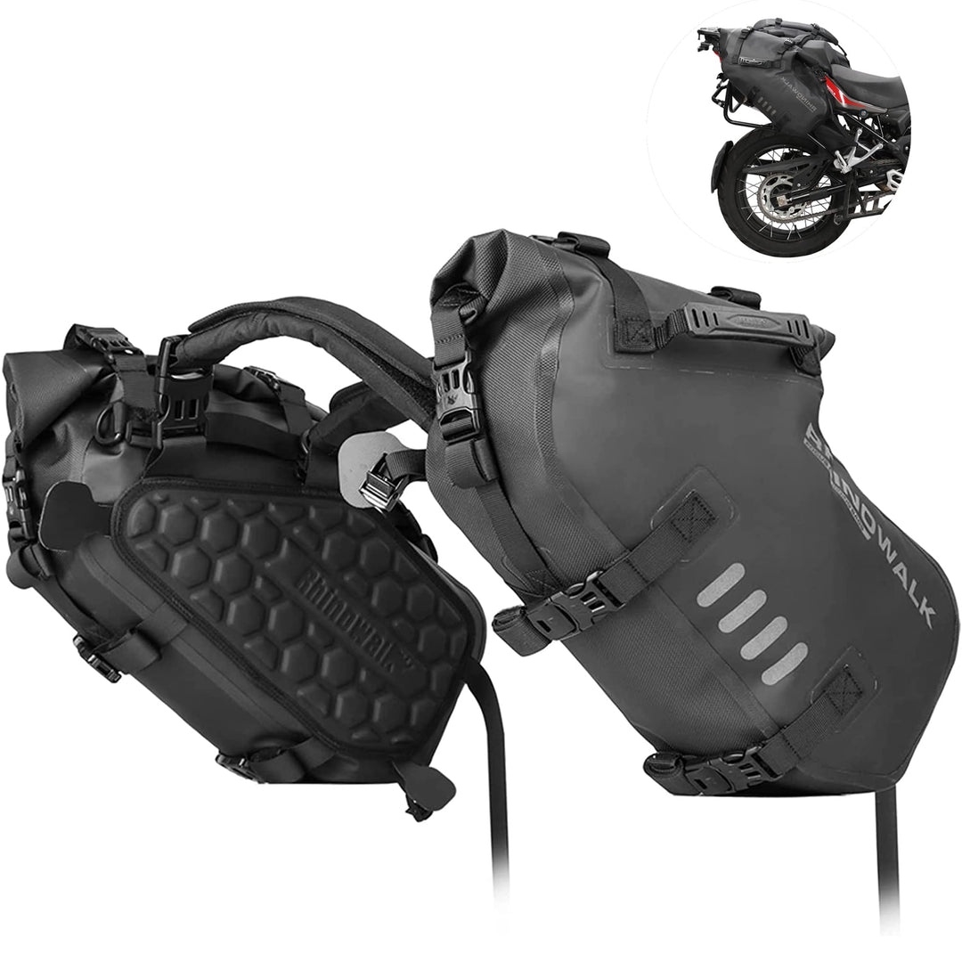 Rhinowalk Motorrad Satteltasche 18L (9L*2) Wasserdicht Motor Seitentasche Gepäcktasche Hecktasche Hi