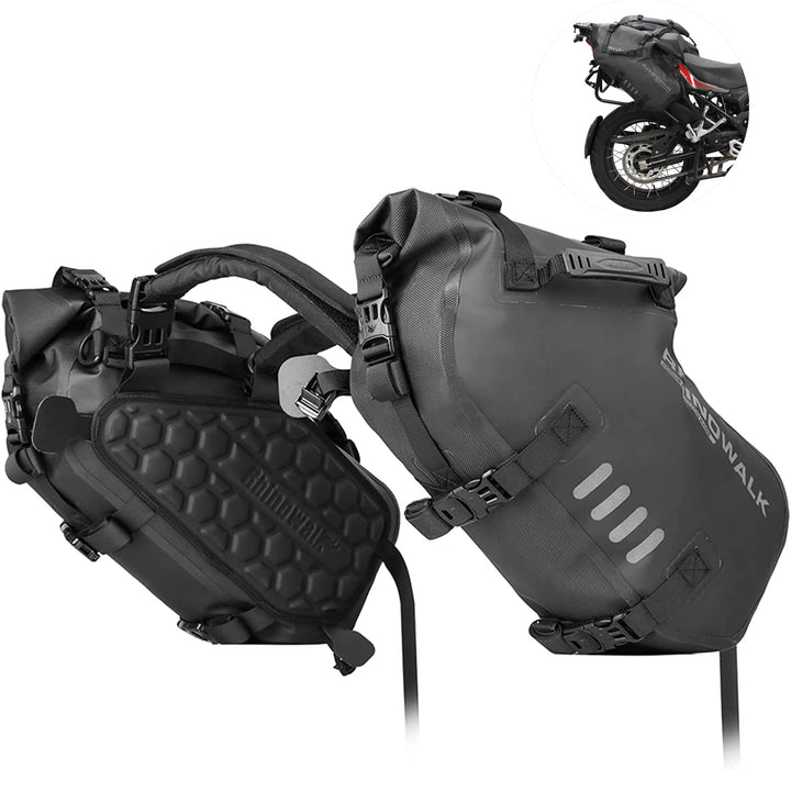 Rhinowalk Motorrad Satteltasche 18L (9L*2) Wasserdicht Motor Seitentasche Gepäcktasche Hecktasche Hi