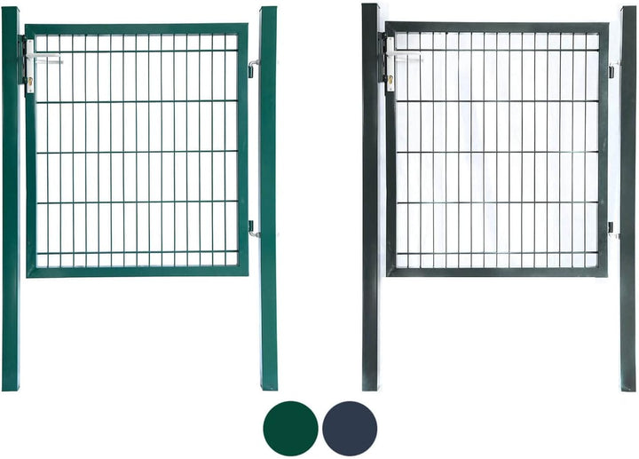 HOME DELUXE - Gartentor PORTARIUS - Anthrazit, Höhe 140 cm - inkl. Griff, Schloss und Schlüssel I Ga