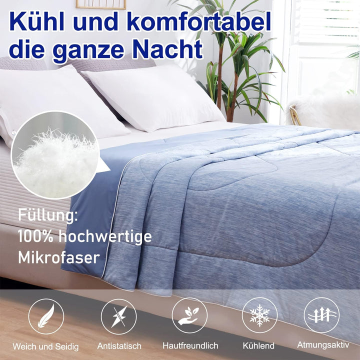 MH MYLUNE HOME Kühldecke Leichte Sommerdecke, Arc-Chill Q-Max>0.458, 2in1 Kühlende Bettdecke 150x200