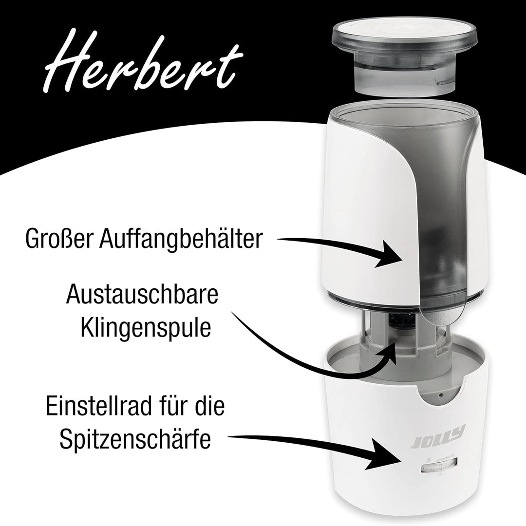 JOLLY Herbert Elektrospitzer Grosser elektrischer Spitzer für alle Stifte, auch für feine Künstlerst