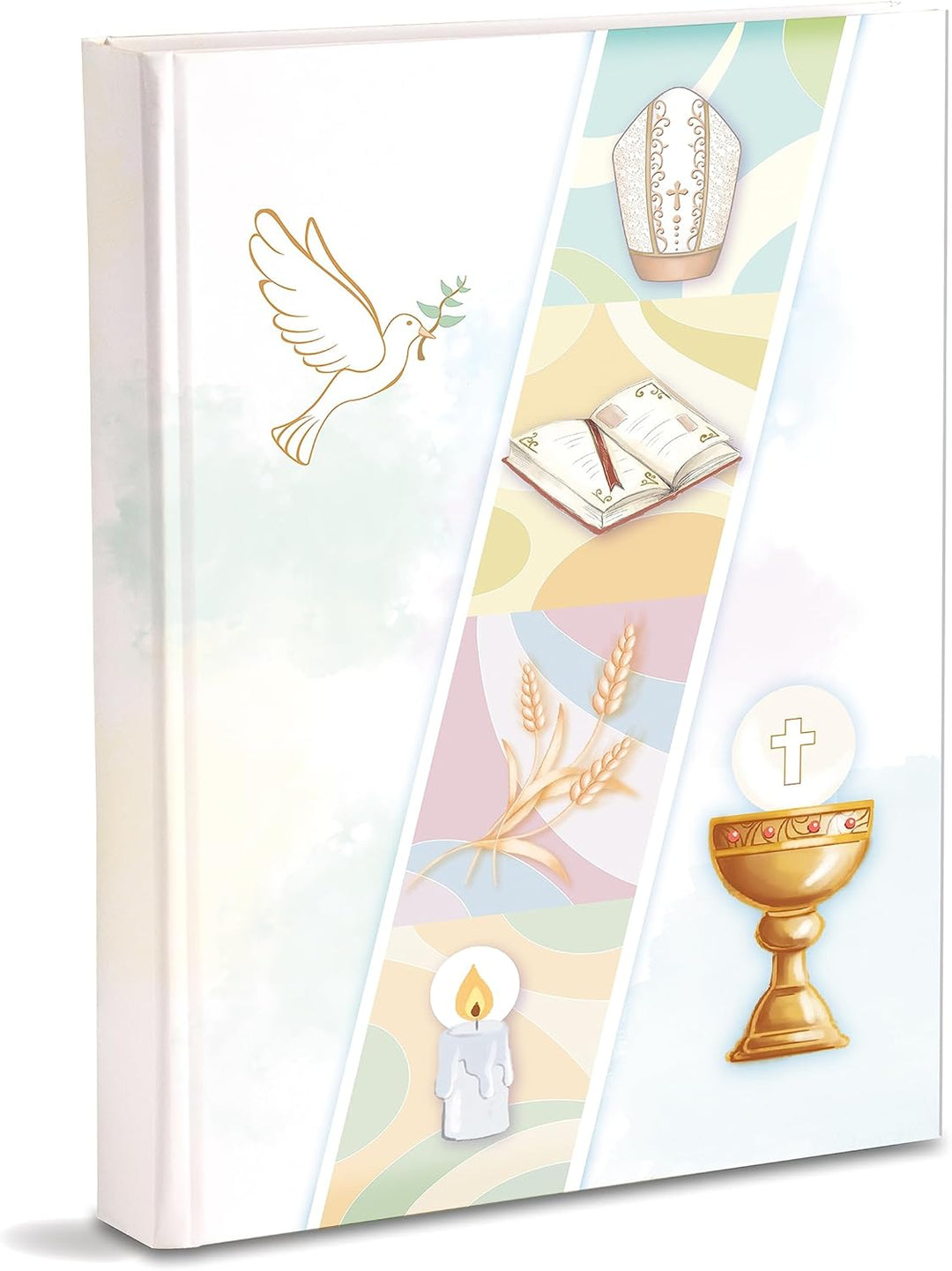 Fotoalbum für Kommunion und Konfirmation, 23 x 30 cm, 60 weisse Seiten, aus dickem und strapazierfäh