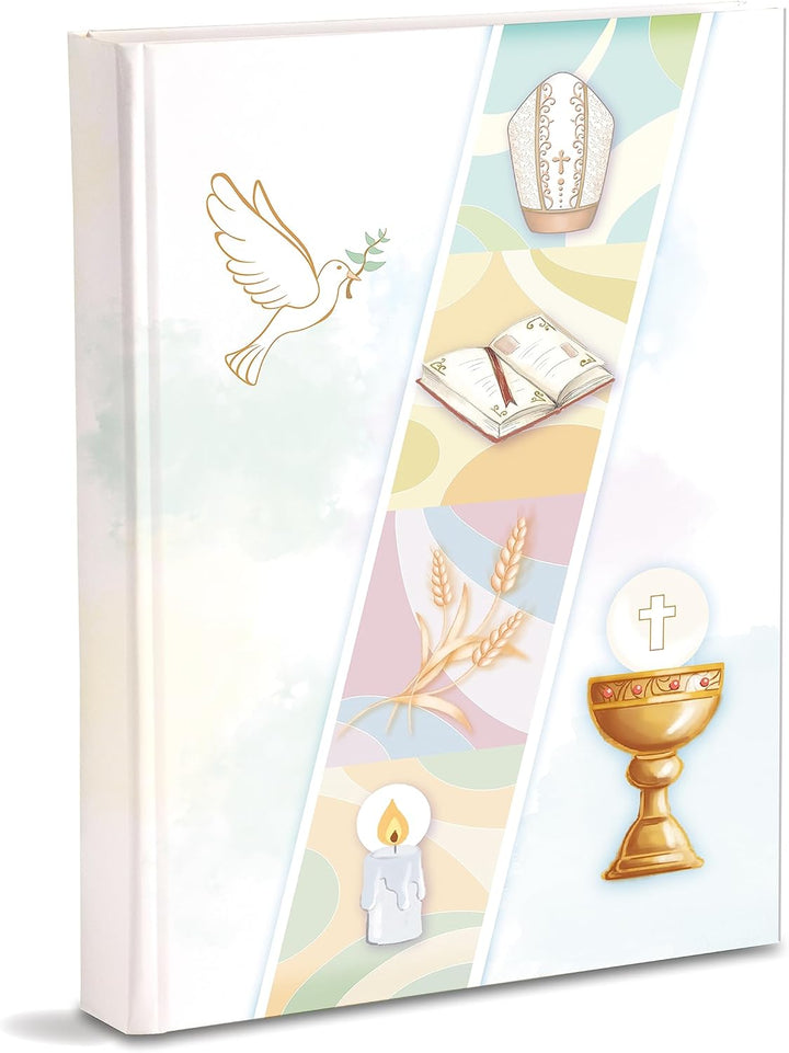 Fotoalbum für Kommunion und Konfirmation, 23 x 30 cm, 60 weisse Seiten, aus dickem und strapazierfäh