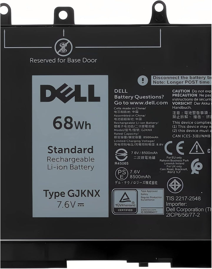 Dell Akku 68Wh 4 Zellen 8500mAh Latitude 5580 5480 5280 5290 5590 5490 5491 5495 5591 Precision 3520