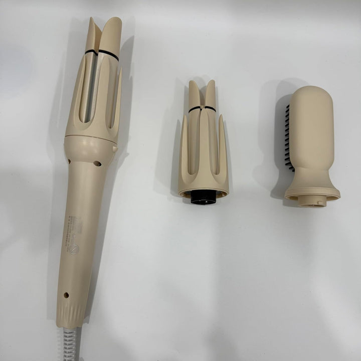 3 in 1 Lockenstab Automatisch mit 32/36mm Lockenwickler & Haarglätterbürste, 4 Temperaturstufen, Sch