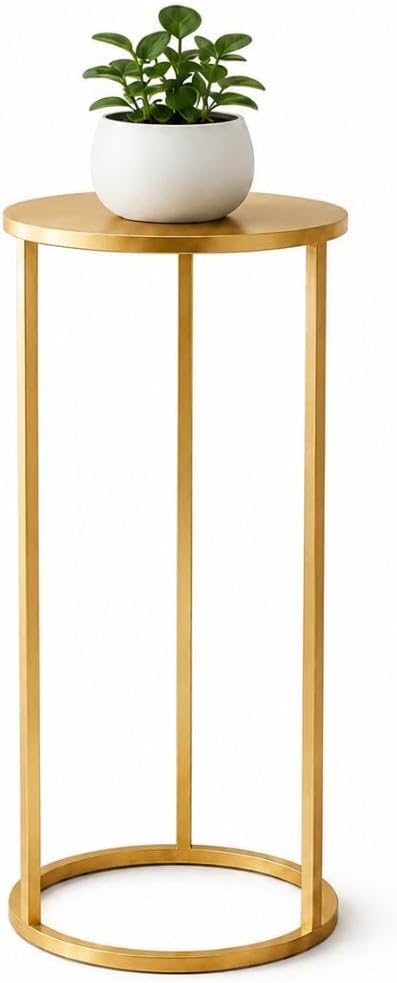DanDiBo Blumenhocker Metall Gold Rund Blumenständer Beistelltisch 96510 Blumensäule Modern Pflanzens