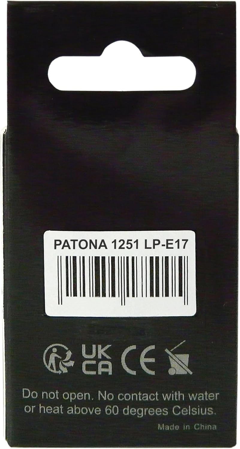 PATONA 2X Premium Akku LP-E17, teildekodiert Kompatibel mit Canon EOS RP R50 R100 M3 M5 M6 Mark II