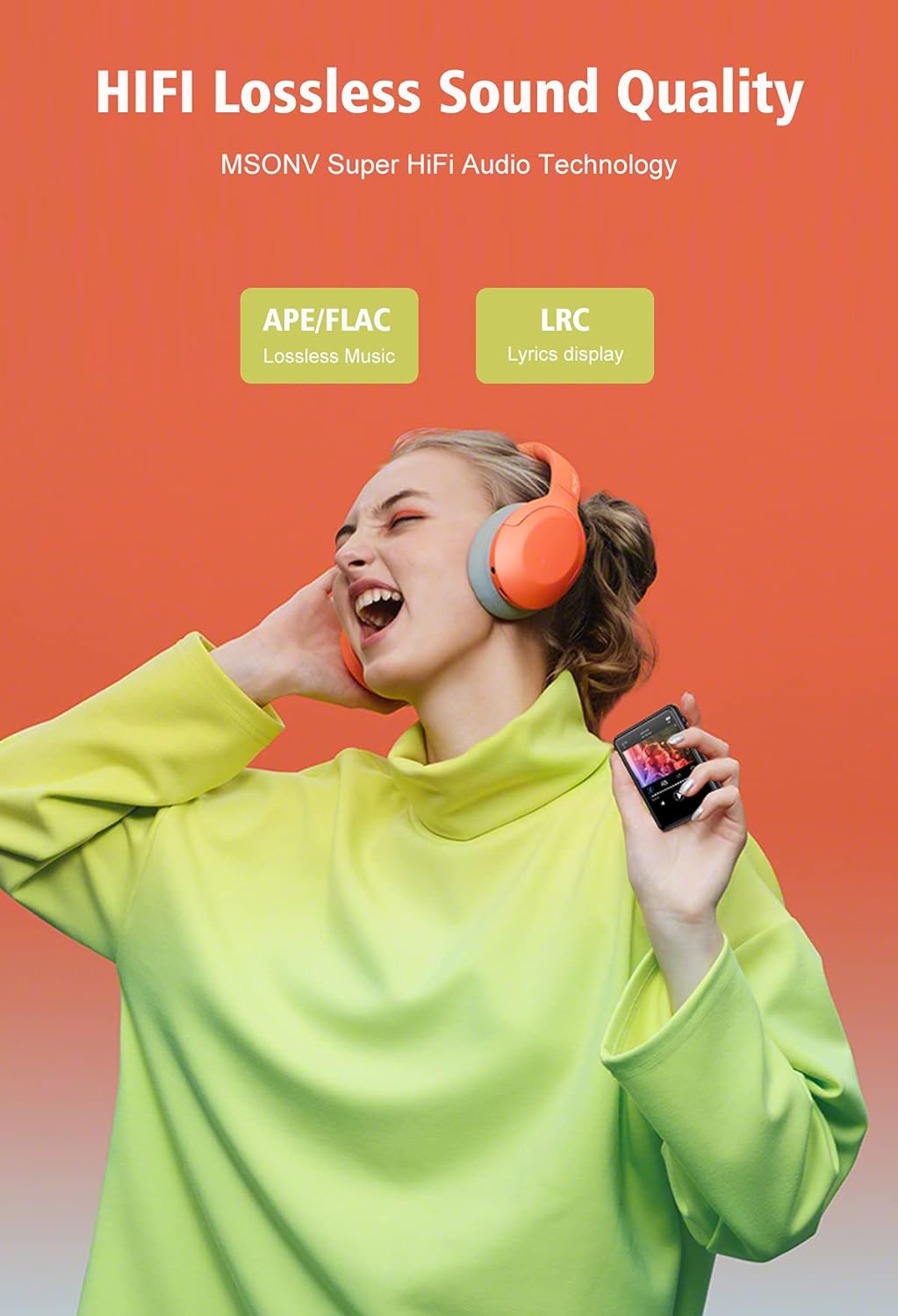 32GB MP3 Player Bluetooth 5.0 MECHEN 2,4'' Touchscreen Tragbarer MP3-Player zum Laufen mit Line-in-A