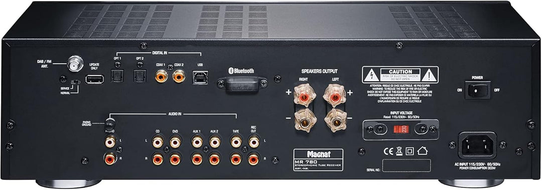 Magnat MR 780, schwarz - robuster Stereo Hybrid-Receiver mit hochwertiger Aluminium-Front und hoher