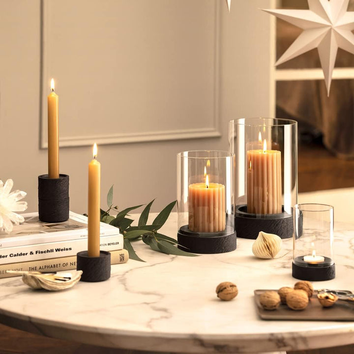 Villeroy & Boch – Manufacture Rock Home Windlicht Grösse L, 15x15x24,5 cm, schwarz Windlicht Grösse