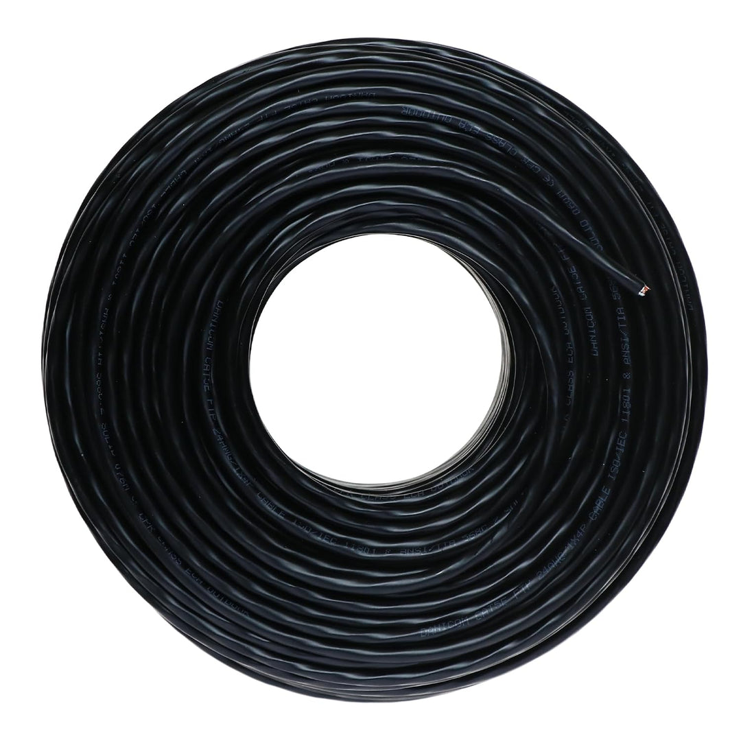 Danicom CAT5e Outdoor Netzwerkkabel - F/UTP - AWG 24/1 (Starrleiter) - 100 Meter - Schwarz - CCA, PO